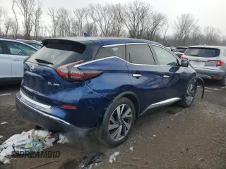 2021 Nissan Murano SL with VIN 5N1AZ2CS3MC121379, listed as a Copart auction lot 44755355 with 34,599 mi miles and Salvage Title. Bid and sale history available at DreamBid. Image 3.