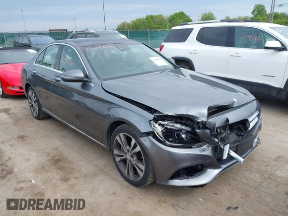 2017 Mercedes-Benz C 300 with VIN 55SWF4KB1HU187792, listed as a IAAI auction lot 42399361 with 78,602 mi miles and . Bid and sale history available at DreamBid. Image 1.