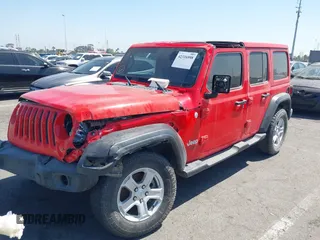 2020 Jeep Wrangler Unlimited Sport S with VIN 1C4HJXDN2LW279810, listed as a IAAI auction lot 42316998 with 106,667 mi miles and . Bid and sale history available at DreamBid. Image 6.