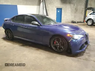 2020 Alfa Romeo Giulia Ti Sport with VIN ZARFAMBN2L7626139, listed as a Copart auction lot 60708035 with 65,270 mi miles and Salvage title. Bid and sale history available at DreamBid. Image 4.