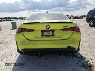 2021 BMW M4 Competition with VIN WBS33AZ05MCG52173, listed as a Copart auction lot 56218244 with 0 mi miles and Salvage Title. Bid and sale history available at carsss.com. Image 6.