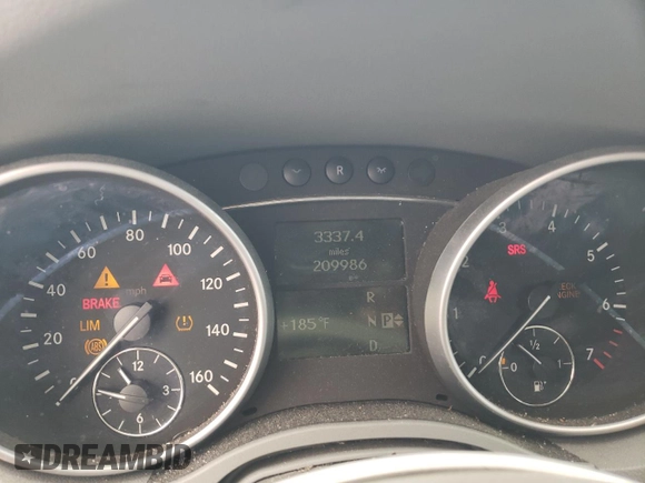 2007 Mercedes-Benz M 350 with VIN 4JGBB86E07A210036, listed as a Copart auction lot 50371575 with 209,986 mi miles and Salvage Title. Bid and sale history available at DreamBid. Image 9.