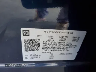 2022 Cadillac XT4 FWD Luxury с VIN 1GYAZAR40NF120224, выставлен на аукционе Copart как лот 61100285 с пробегом 35 260 миль миль и Списание • Salvage title. История ставок и продаж доступна на DreamBid. Изображение 13.