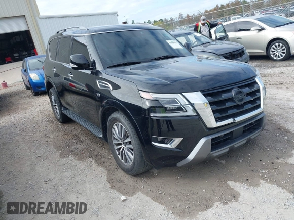2021 Nissan Armada SV with VIN JN8AY2AC2M9147265, listed as a IAAI auction lot 40966883 with 51,187 mi miles. Bid and sale history available at carsss.com. Image 1.