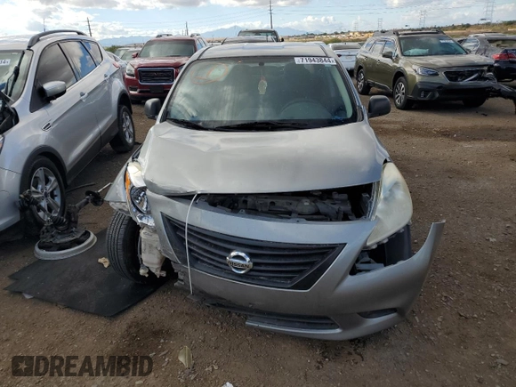 2012 Nissan Versa SV with VIN 3N1CN7AP9CL808344, listed as a Copart auction lot 71943844 with 133,288 mi miles and Salvage Title. Bid and sale history available at carsss.com. Image 5.