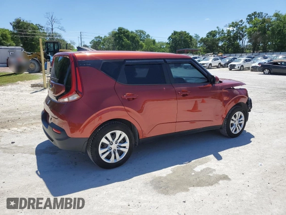 2020 Kia Soul LX with VIN KNDJ23AU6L7118891, listed as a Copart auction lot 52617595 with 39,157 mi miles and Salvage Title. Bid and sale history available at carsss.com. Image 3.