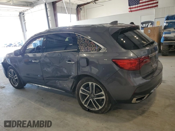 2017 Acura MDX Advance with VIN 5FRYD4H82HB001719, listed as a Copart auction lot 54055205 with 106,527 mi miles and Salvage title. Bid and sale history available at DreamBid. Image 2.