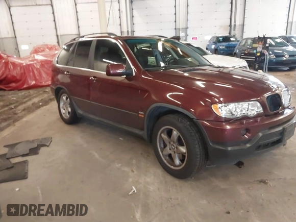 2001 BMW X5 4.4i with VIN WBAFB33561LH24532, listed as a IAAI auction lot 41611503 with 188,671 mi miles. Bid and sale history available at carsss.com. Image 1.