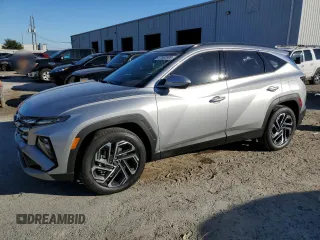 2025 Hyundai Tucson Limited with VIN 5NMJE3DE7SH487116, listed as a Copart auction lot 87692695 with 435 mi miles and Salvage Title. Bid and sale history available at carsss.com. Image 1.