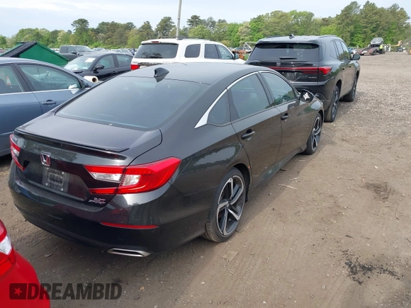 2021 Honda Accord Sport with VIN 1HGCV2F38MA018937, listed as a IAAI auction lot 41898934 with 31,643 mi miles and . Bid and sale history available at DreamBid. Image 4.