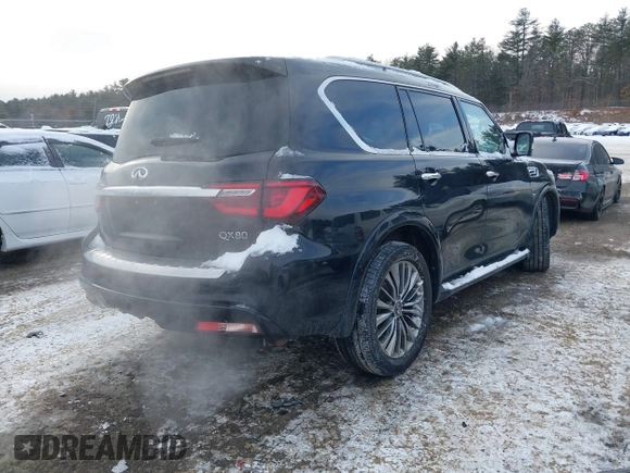 2018 Infiniti QX80 with VIN JN8AZ2NE6J9195243, listed as a IAAI auction lot 41348355 with 119,402 mi miles and . Bid and sale history available at DreamBid. Image 4.