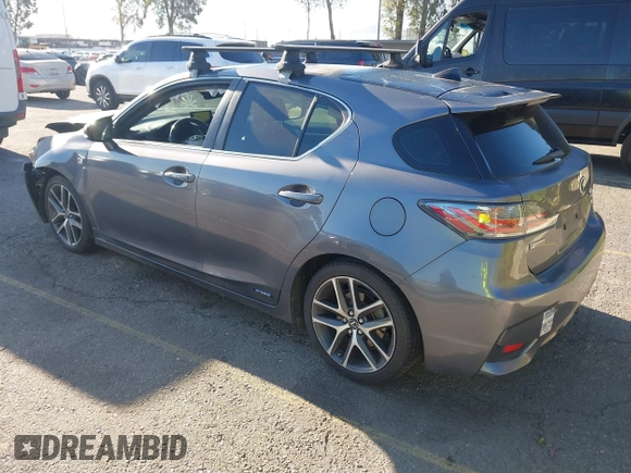 2016 Lexus CT 200h with VIN JTHKD5BH4G2258564, listed as a IAAI auction lot 41858667 with 94,537 mi miles and . Bid and sale history available at carsss.com. Image 3.