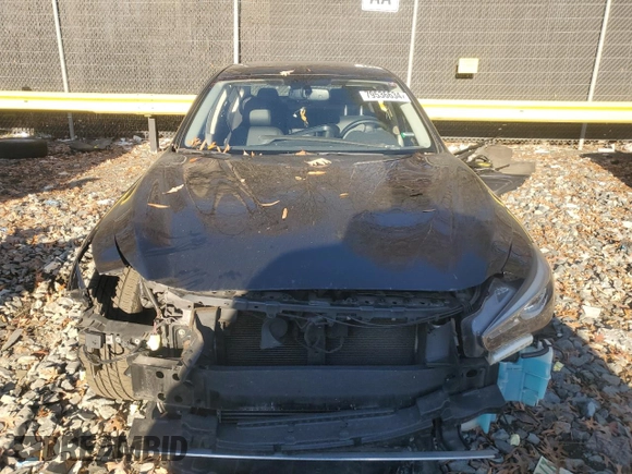 2017 Infiniti Q50 2.0t Sport with VIN JN1CV7ARXHM682154, listed as a Copart auction lot 79536634 with 0 mi miles and Salvage Title. Bid and sale history available at carsss.com. Image 5.