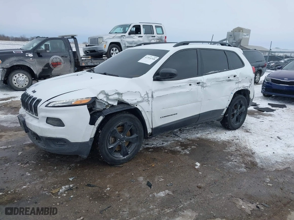 2016 Jeep Cherokee Altitude with VIN 1C4PJLAB4GW376723, listed as a IAAI auction lot 41593248 with 96,940 mi miles. Bid and sale history available at carsss.com. Image 17.