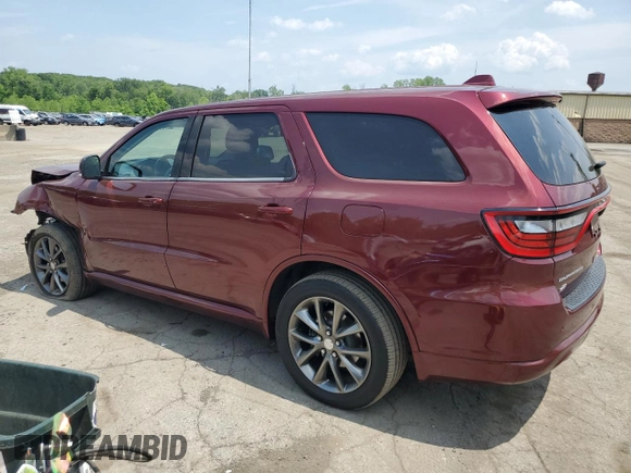 2018 Dodge Durango GT with VIN 1C4RDJDG9JC395675, listed as a Copart auction lot 59789235 with 65,270 mi miles and Salvage title. Bid and sale history available at DreamBid. Image 2.