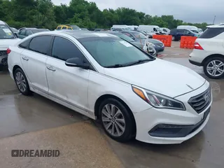 2016 Hyundai Sonata Sport with VIN 5NPE34AF7GH349130, listed as a IAAI auction lot 42158546 with 125,374 mi miles and . Bid and sale history available at carsss.com. Image 1.