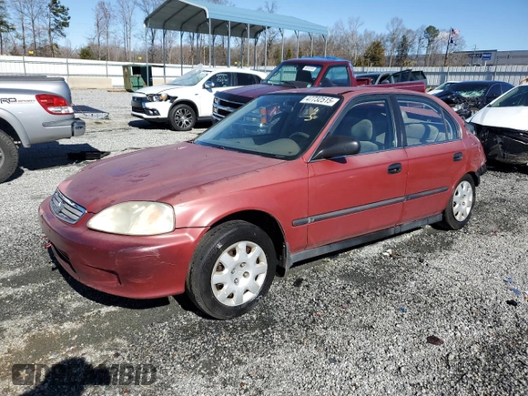 2000 Honda Civic LX with VIN 2HGEJ6670YH596097, listed as a Copart auction lot 47732515 with 269,184 mi miles and Non Repairable. Bid and sale history available at carsss.com. Image 1.
