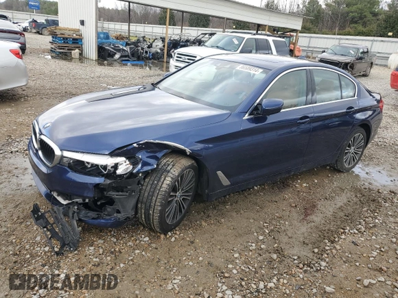 2019 BMW 5 Series 530i with VIN WBAJA5C52KWW14762, listed as a Copart auction lot 86589314 with 36,035 mi miles and Salvage Title. Bid and sale history available at carsss.com. Image 1.