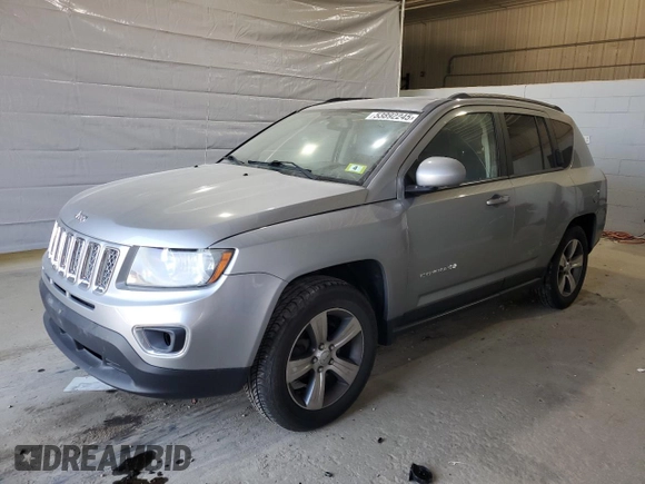 2017 Jeep Compass Latitude with VIN 1C4NJDEB4HD128749, listed as a Copart auction lot 53892245 with 123,549 mi miles and Salvage title. Bid and sale history available at DreamBid. Image 1.