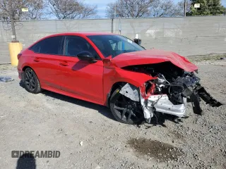 2022 Honda Civic Sport with VIN 2HGFE2F58NH564722, listed as a Copart auction lot 50445445 with Not Provided miles and Salvage Title. Bid and sale history available at carsss.com. Image 4.