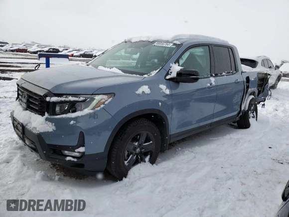 2023 Honda Ridgeline Black Edition with VIN 5FPYK3F83PB047215, listed as a Copart auction lot 86656754 with 9,701 mi miles and Salvage title. Bid and sale history available at DreamBid. Image 1.