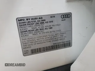 2018 Audi SQ5 Prestige with VIN WA1C4AFYXJ2135166, listed as a Copart auction lot 53489335 with 78,316 mi miles and Salvage Title. Bid and sale history available at carsss.com. Image 13.