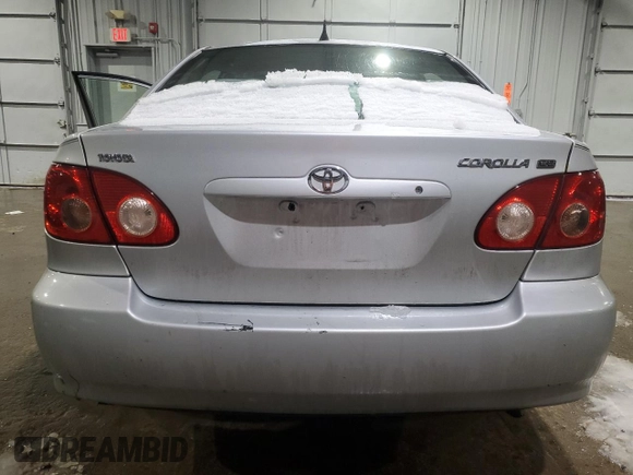 2008 Toyota Corolla CE with VIN 2T1BR32E78C880303, listed as a Copart auction lot 46830565 with 299,999 mi miles and Salvage Title. Bid and sale history available at DreamBid. Image 6.