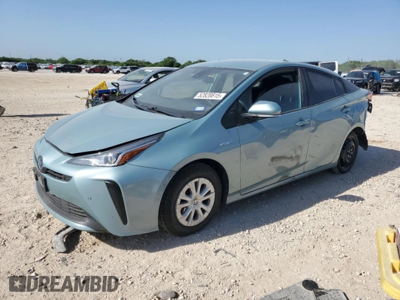 2022 Toyota Prius L Eco z VIN JTDKAMFU9N3154199, wystawiony jako Copart lot #52820815 z przebiegiem 165 958 mil mil oraz Szkoda całkowita • Salvage title. Historia ofert i sprzedaży dostępna na DreamBid. Obrazek 1.
