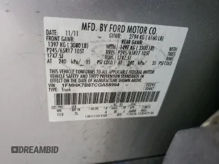 2012 Ford Explorer with VIN 1FMHK7B87CGA58994, listed as a Copart auction lot 50128895 with 203,153 mi miles and Salvage title. Bid and sale history available at DreamBid. Image 14.
