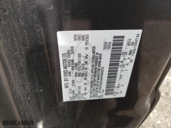 2010 Ford Ranger XL with VIN 1FTKR1EE3APA63272, listed as a Copart auction lot 49166225 with 100,843 mi miles and Salvage Title. Bid and sale history available at carsss.com. Image 12.