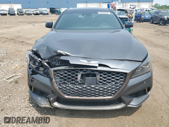 2018 Genesis G80 Sport with VIN KMHGN4JB0JU257124, listed as a Copart auction lot 59428525 with 92,157 mi miles and Salvage title. Bid and sale history available at DreamBid. Image 5.
