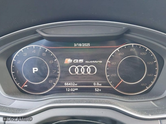 2019 Audi SQ5 Premium Plus with VIN WA1B4AFY7K2118533, listed as a IAAI auction lot 41831763 with 66,432 mi miles. Bid and sale history available at carsss.com. Image 7.