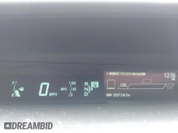 2011 Toyota Prius I with VIN JTDKN3DU6B0259779, listed as a IAAI auction lot 42164475 with 207,243 mi miles. Bid and sale history available at carsss.com. Image 7.