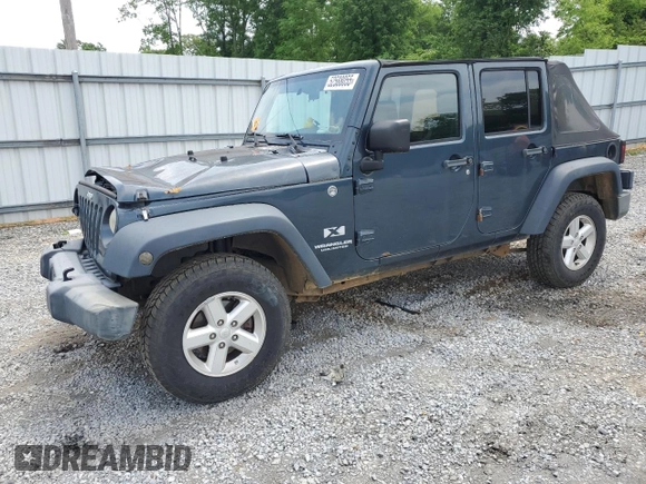 2007 Jeep Wrangler Unlimited X with VIN 1J4GA39117L119395, listed as a Copart auction lot 52588055 with 160,335 mi miles and Salvage title. Bid and sale history available at DreamBid. Image 1.