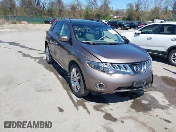 2009 Nissan Murano S with VIN JN8AZ18W19W125600, listed as a IAAI auction lot 42055358 with 66,165 mi miles and . Bid and sale history available at carsss.com. Image 1.