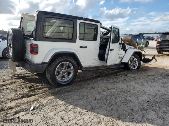 2020 Jeep Wrangler Unlimited Sahara with VIN 1C4HJXEN4LW142169, listed as a Copart auction lot 74135574 with 68,175 mi miles and Non Repairable. Bid and sale history available at carsss.com. Image 3.