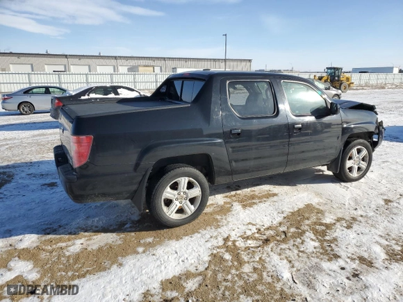 2011 Honda Ridgeline RTL with VIN 5FPYK1F55BB454780, listed as a Copart auction lot 37706554 with 0 mi miles and Salvage Title. Bid and sale history available at carsss.com. Image 3.