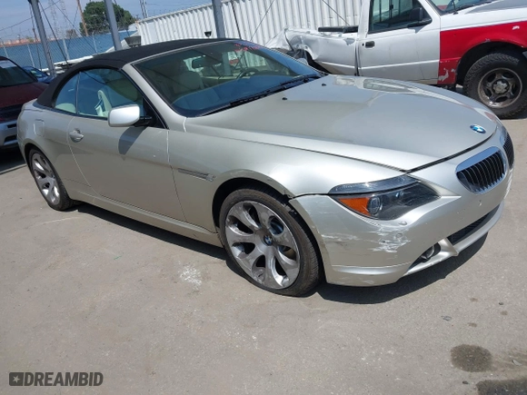 2007 BMW 6 Series 650i with VIN WBAEK135X7CN83521, listed as a IAAI auction lot 42078828 with 55,444 mi miles. Bid and sale history available at carsss.com. Image 1.