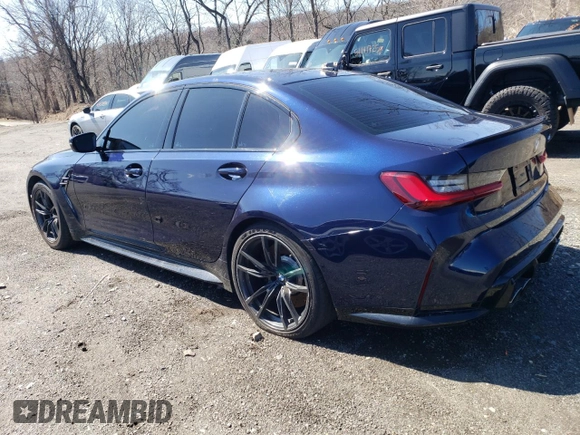 2022 BMW M3 with VIN WBS53AY08NFM32792, listed as a Copart auction lot 51468675 with 26,040 mi miles and Salvage Title. Bid and sale history available at carsss.com. Image 2.