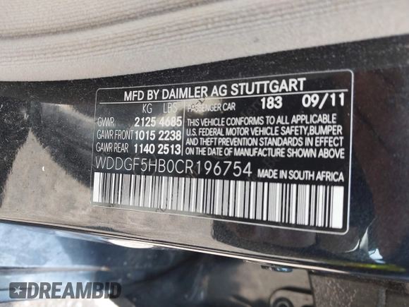 2012 Mercedes-Benz C 350 Sport с VIN WDDGF5HB0CR196754, выставлен на аукционе IAAI как лот 42581471 с пробегом 86 265 миль миль и . История ставок и продаж доступна на DreamBid. Изображение 9.