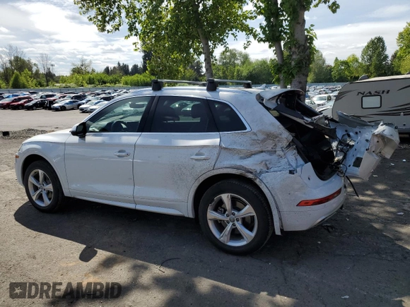 2020 Audi Q5 Premium Plus with VIN WA1BNAFY5L2081013, listed as a Copart auction lot 54674205 with 35,253 mi miles and Salvage title. Bid and sale history available at DreamBid. Image 2.