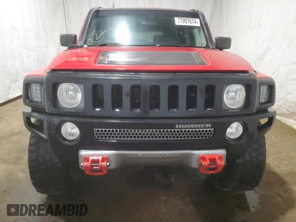 2007 Hummer H3 SUV with VIN 5GTDN13E878141547, listed as a Copart auction lot 77997674 with 162,766 mi miles and Clean Title. Bid and sale history available at carsss.com. Image 5.