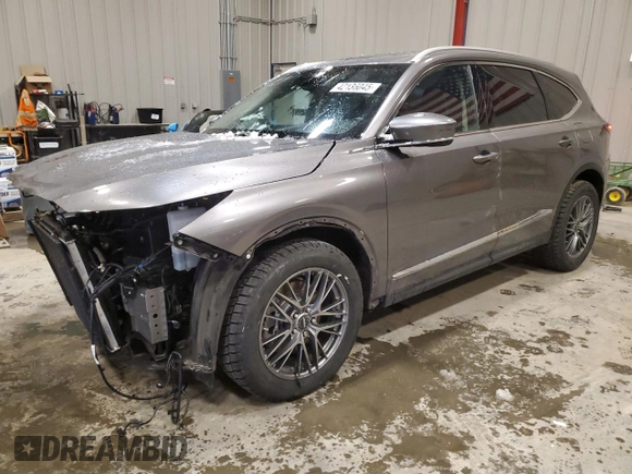2023 Acura MDX Advance with VIN 5J8YE1H80PL038519, listed as a Copart auction lot 42136045 with 18,003 mi miles and Salvage title. Bid and sale history available at DreamBid. Image 1.
