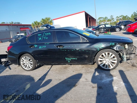 2014 Acura RLX Advance Pkg with VIN JH4KC1F95EC003282, listed as a IAAI auction lot 42059477 with 186,283 mi miles. Bid and sale history available at carsss.com. Image 13.