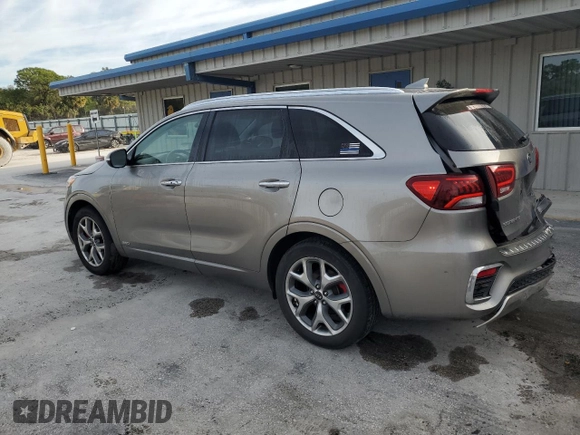 2019 Kia Sorento SX V6 with VIN 5XYPKDA59KG505820, listed as a Copart auction lot 42250135 with 59,097 mi miles and Salvage Title. Bid and sale history available at carsss.com. Image 2.