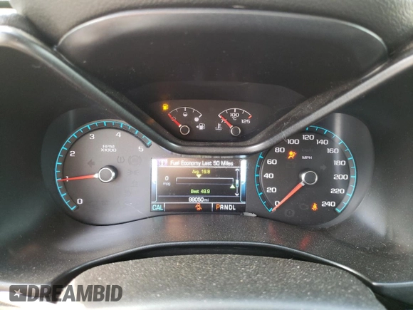 2017 GMC Canyon 4WD SLT with VIN 1GTP6DE13H1176973, listed as a Copart auction lot 46206954 with 99,050 mi miles and Salvage Title. Bid and sale history available at carsss.com. Image 9.