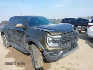 2024 Ford Ranger Raptor with VIN 1FTER4LR4RLE55684, listed as a IAAI auction lot 41527277 with 1,919 mi miles. Bid and sale history available at carsss.com. Image 1.