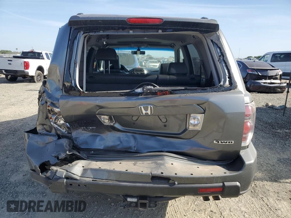 2008 Honda Pilot EX-L with VIN 5FNYF18558B005554, listed as a Copart auction lot 53921465 with 255,166 mi miles and Salvage Title. Bid and sale history available at DreamBid. Image 6.