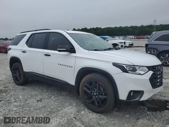 2020 Chevrolet Traverse Premier with VIN 1GNEVKKW8LJ305255, listed as a Copart auction lot 58295525 with 57,048 mi miles and Salvage title. Bid and sale history available at DreamBid. Image 4.
