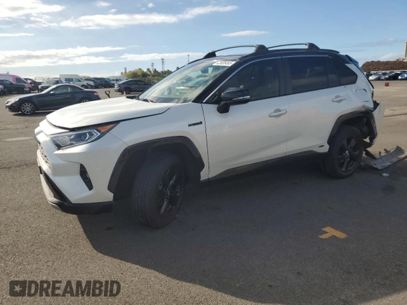 2021 Toyota RAV4 Hybrid XSE with VIN JTME6RFV9MJ011736, listed as a Copart auction lot 42835495 with 49,055 mi miles and Salvage title. Bid and sale history available at DreamBid. Image 1.